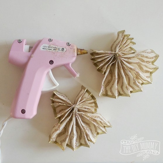 How to Make A Christmas Angel Ornament out of Wired Ribbon (A Kid's Craft)