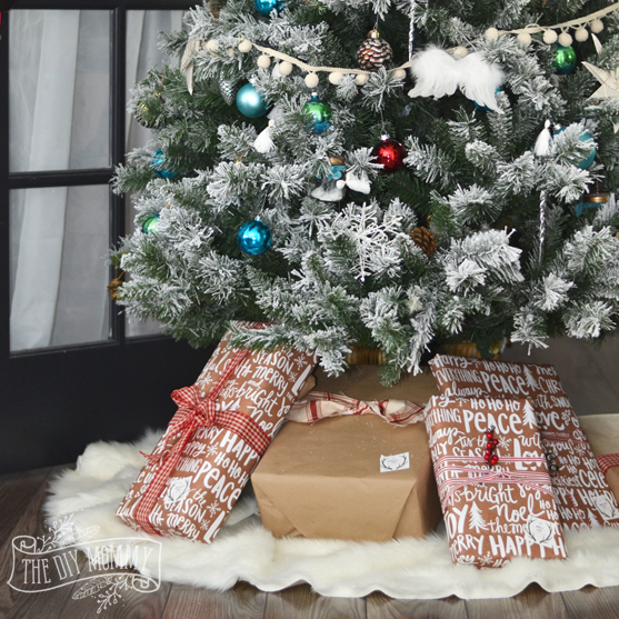 DIY Felt Christmas Tree Skirt Base Balls Faux Fur White Floor Mat Decoration UK