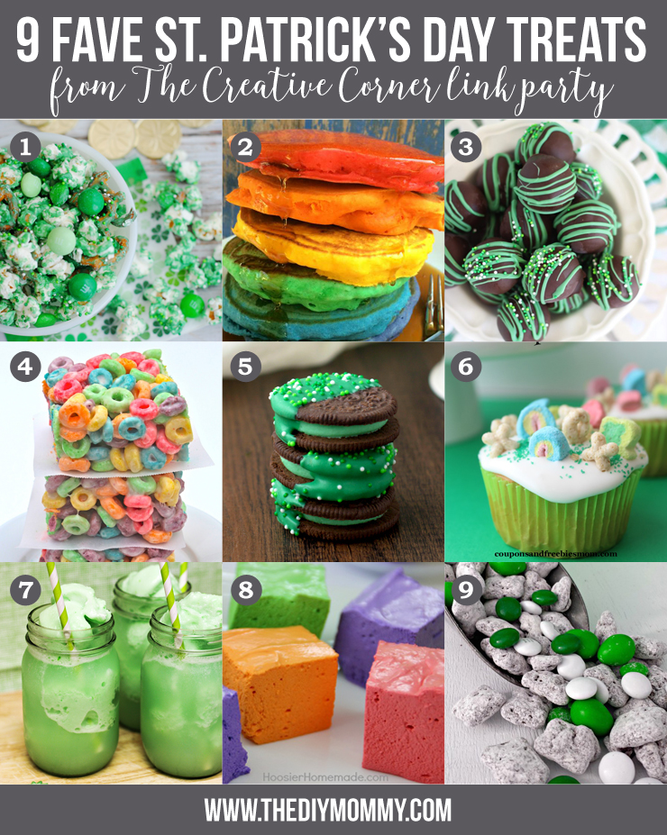 Delicious treat and snack ideas for St. Patrick's Day!
