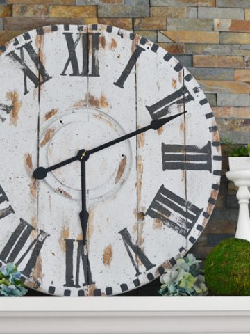 How to make a large DIY reclaimed wood clock from an electrical reel