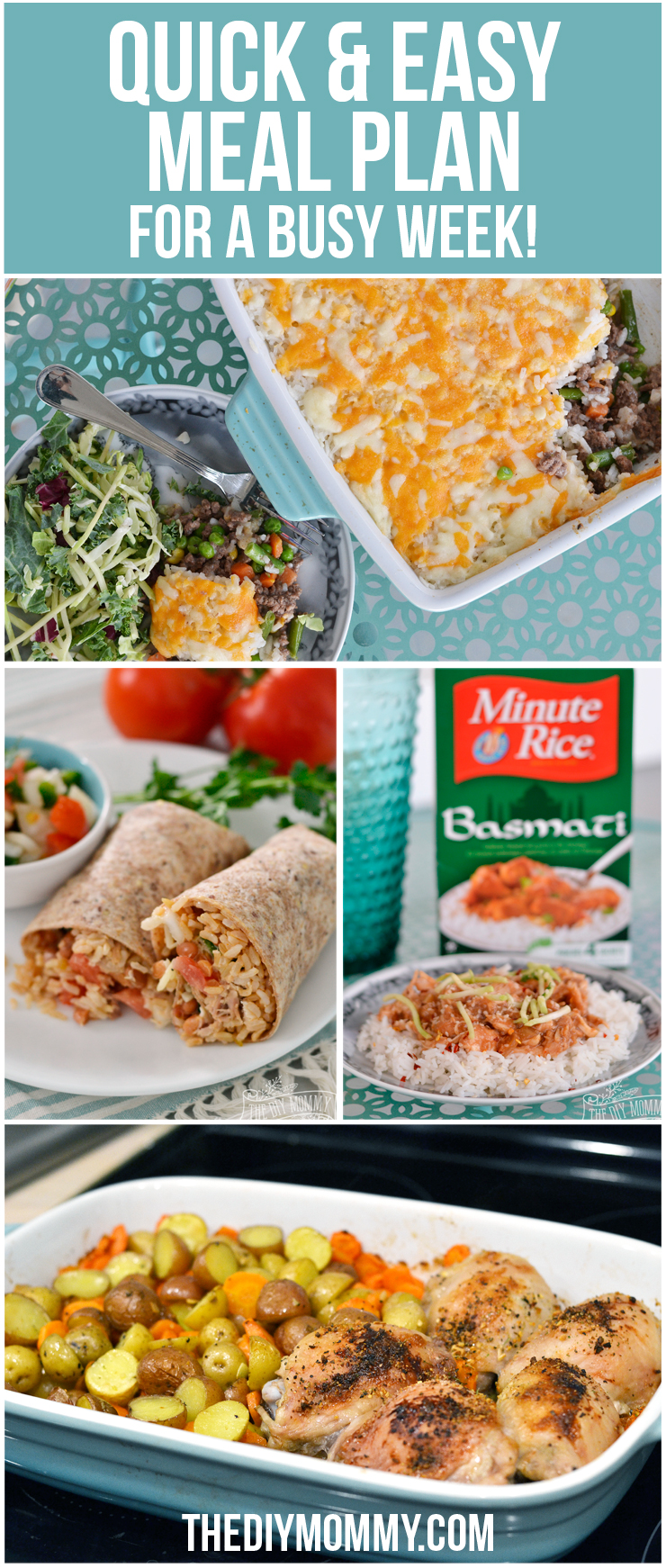 Fantastic, quick and healthy week meal plan for quick prep family dinners