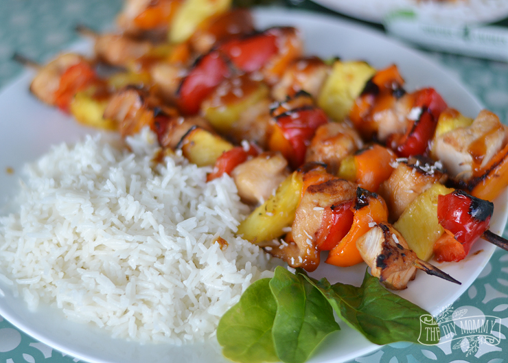 Make Tropical Chicken Skewers with Easy Coconut Minute Rice