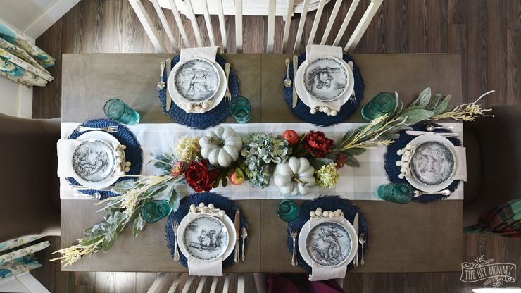 DIY Faux Floral and Leaf Garland for a Fall Tablescape