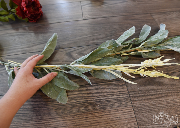 DIY Faux Floral and Leaf Garland for a Fall Tablescape