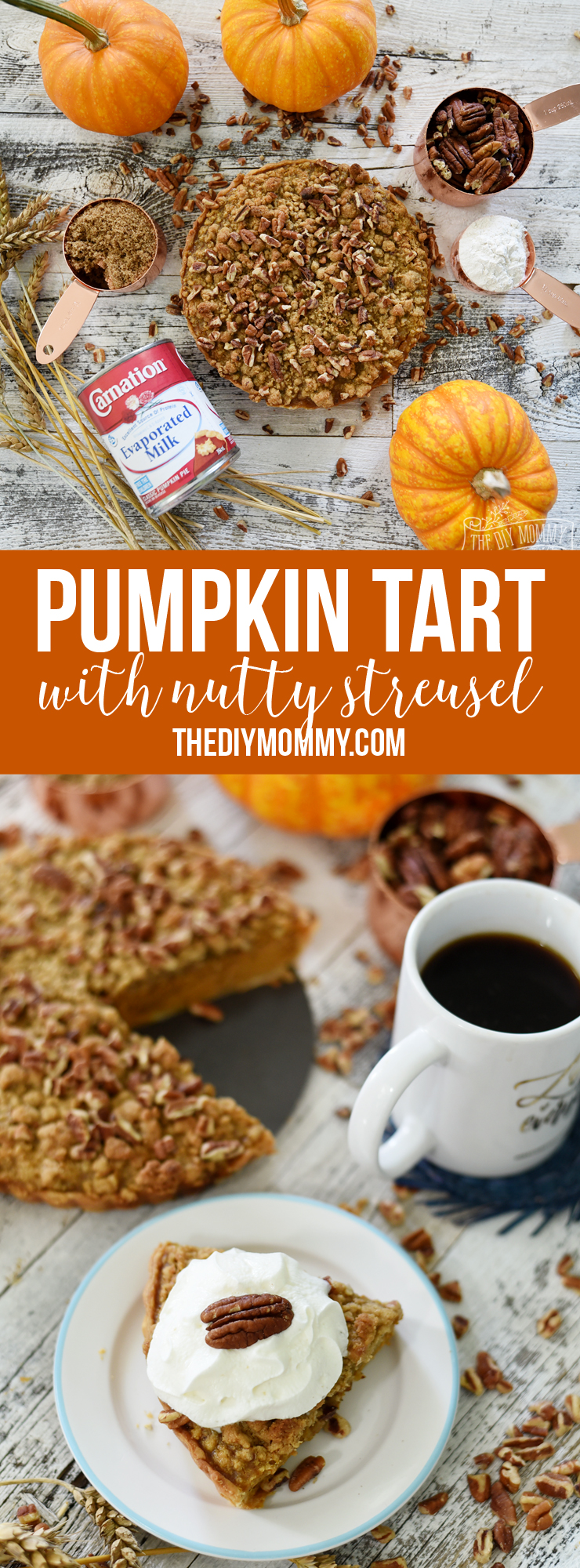 Pumpkin Tart with Pecan Nutty Streusel Recipe