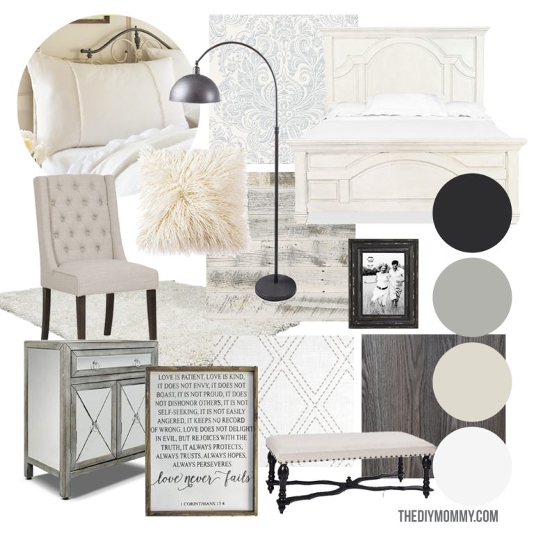 Mood Board: A Modern French Country Master Bedroom (My One Room Challenge Project)