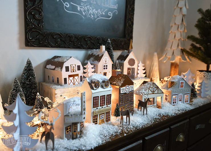 Adorable $15 DIY paper Christmas village
