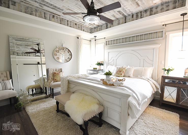 Modern French Country Farmhouse Master Bedroom Design