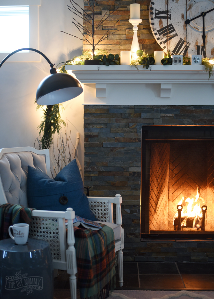 Cozy Christmas Fireplace at Night