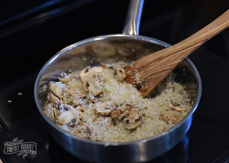 Chicken and Mushroom Mock Risotto with Minute Rice- so easy and delicious!