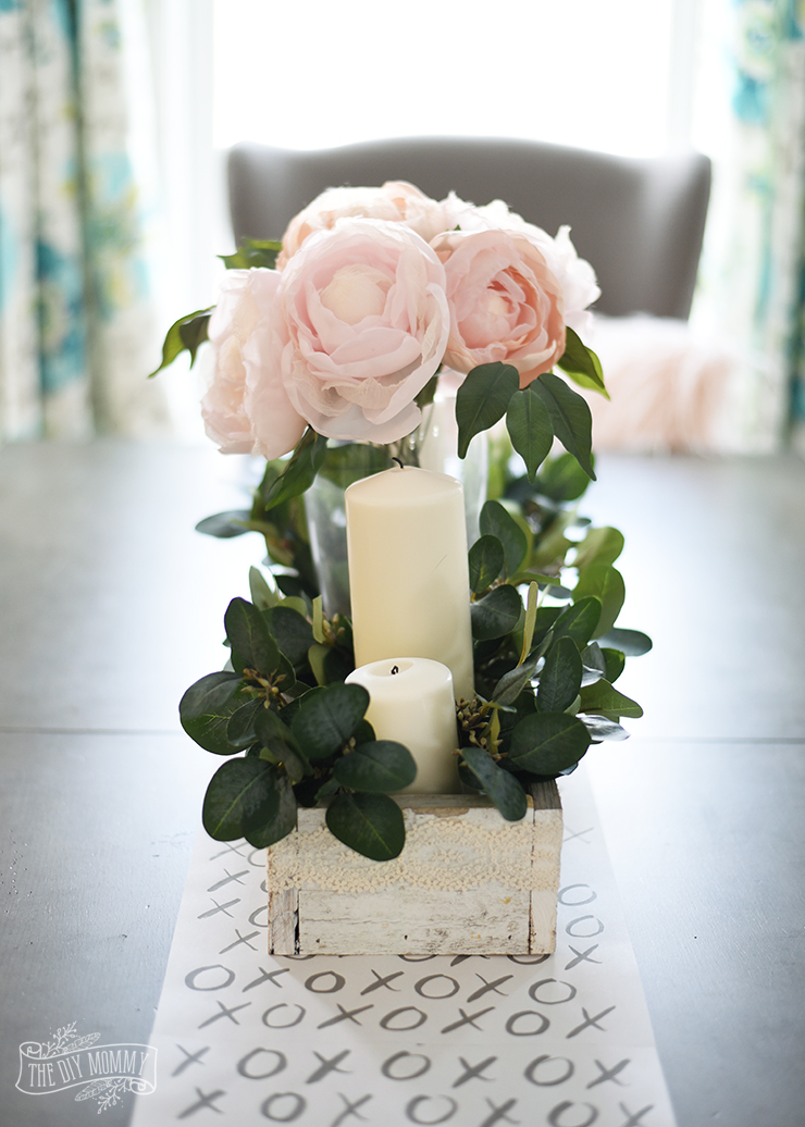 Romantic & Inexpensive Pink Floral Valentines' Day Tablescape Idea
