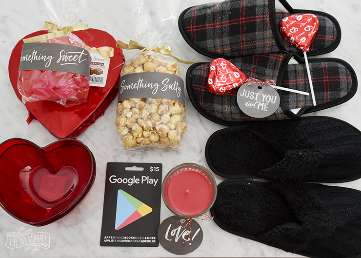 Valentine's Day Date Night In Gift Basket Idea