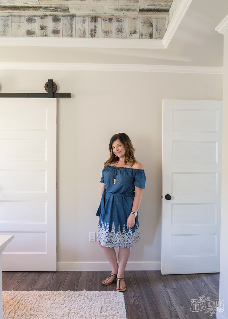 How to sew a DIY off shoulder peasant dress - free video tutorial!