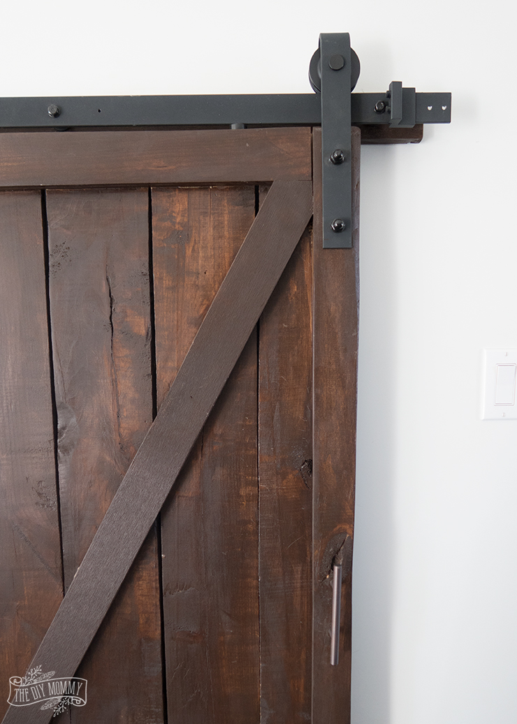 Under Stairs Pantry with DIY Sliding Barn Door - The DIY Mommy
