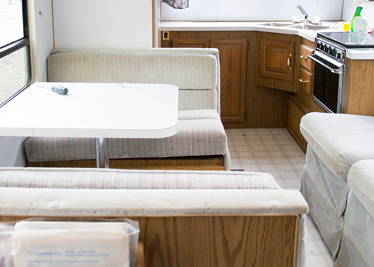 How to recover camper / RV dinette cushions