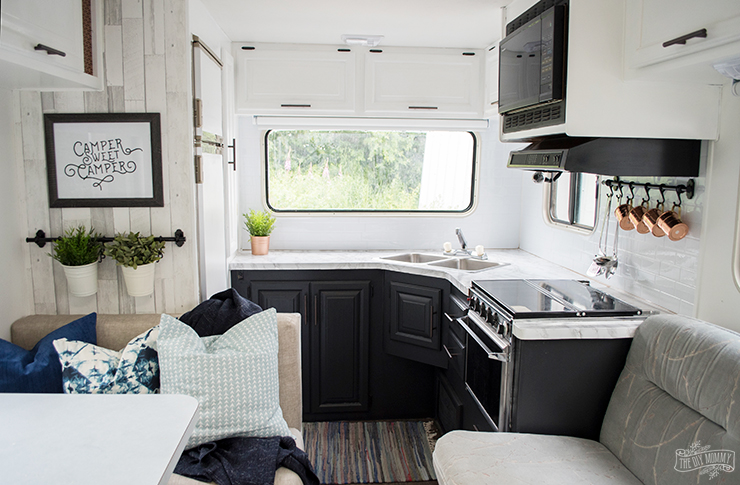 Our Diy Camper Kitchen Makeover, Painting Rv Kitchen Cabinets