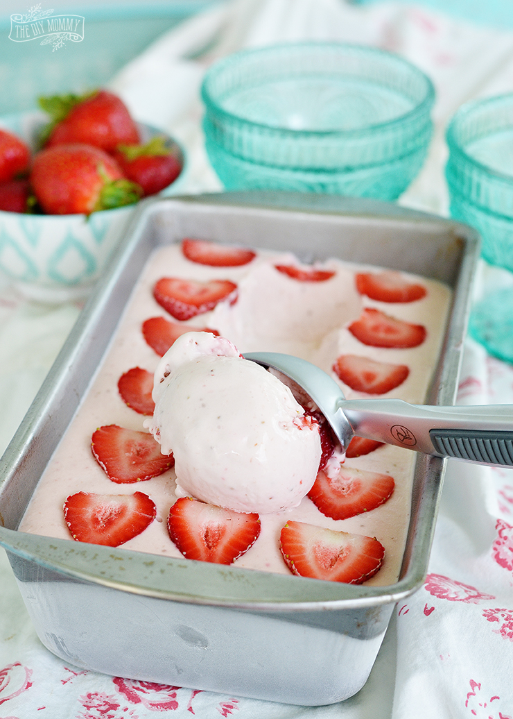 Strawberry Cheesecake No Churn Ice Cream Recipe