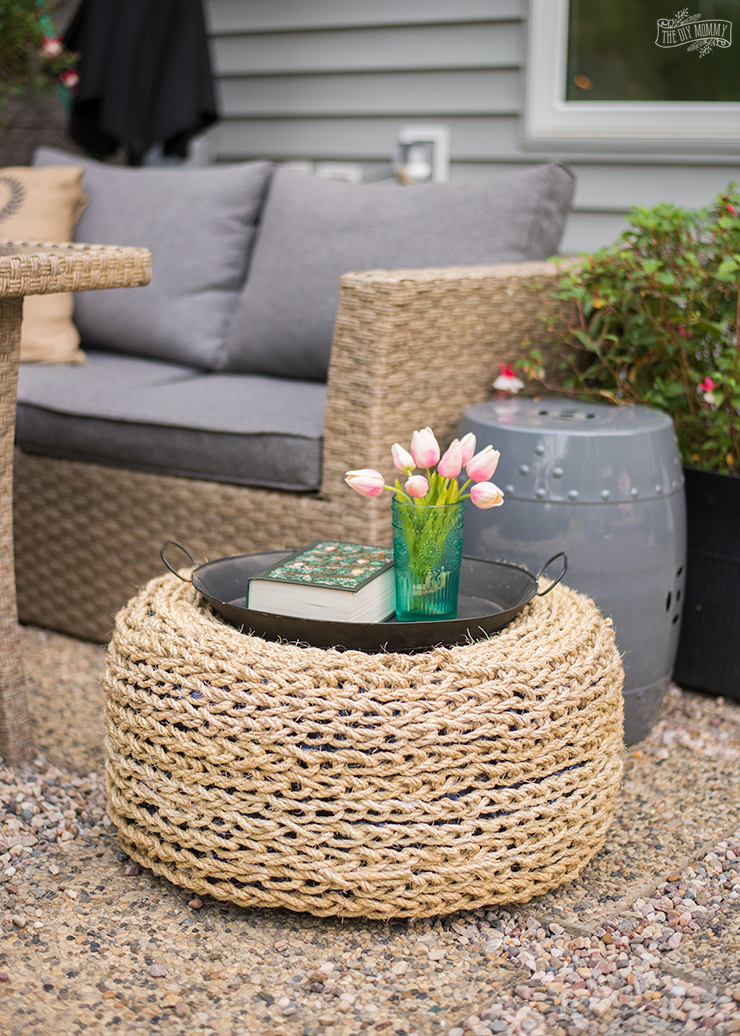 How to make a recycled tire ottoman