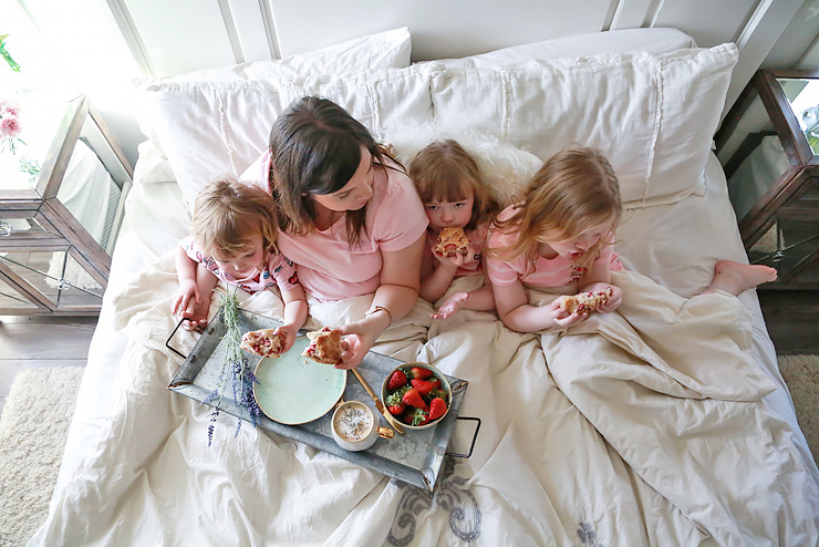 Strawberry Lavender Scones Mother's Day Breakfast in Bed Recipe