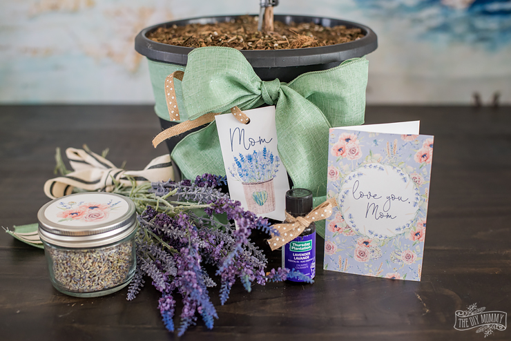 French Country inspired lavender & floral Mother's Day printable card and gift tags