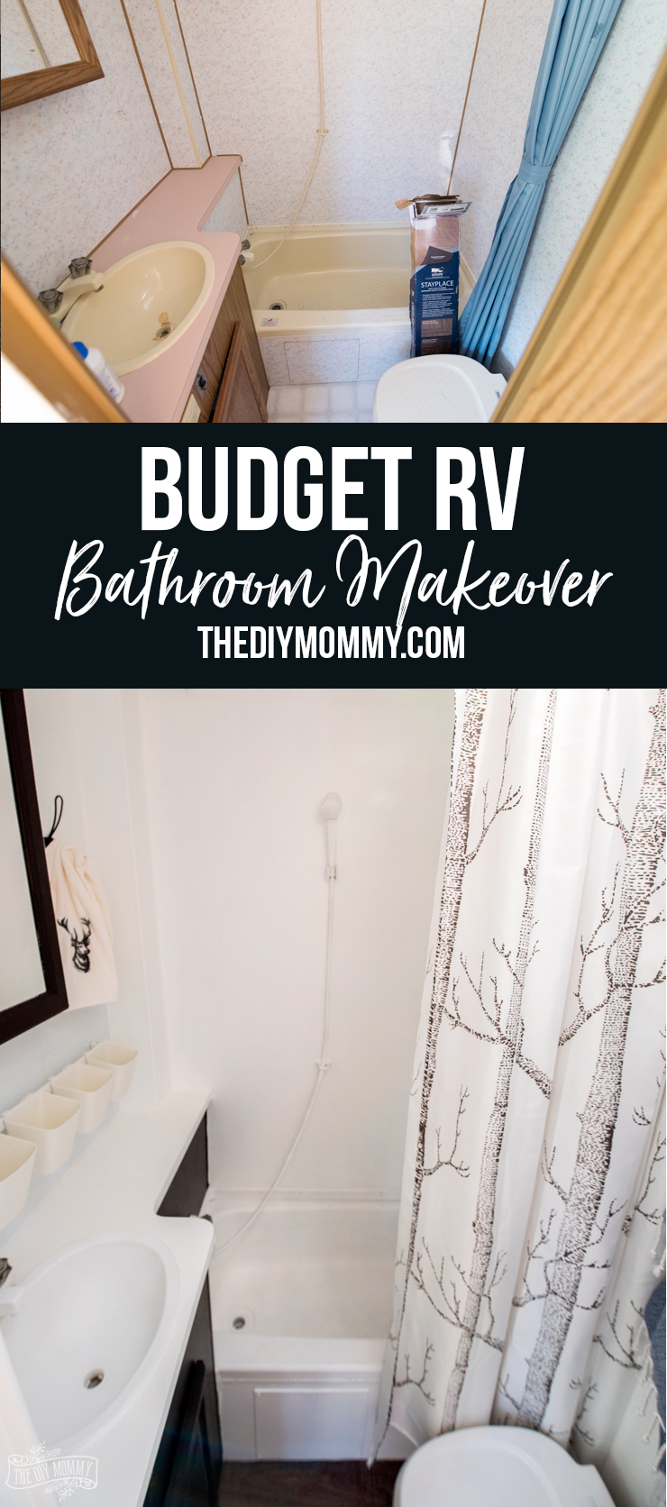 RV bathroom makeover on a budget - great ideas!