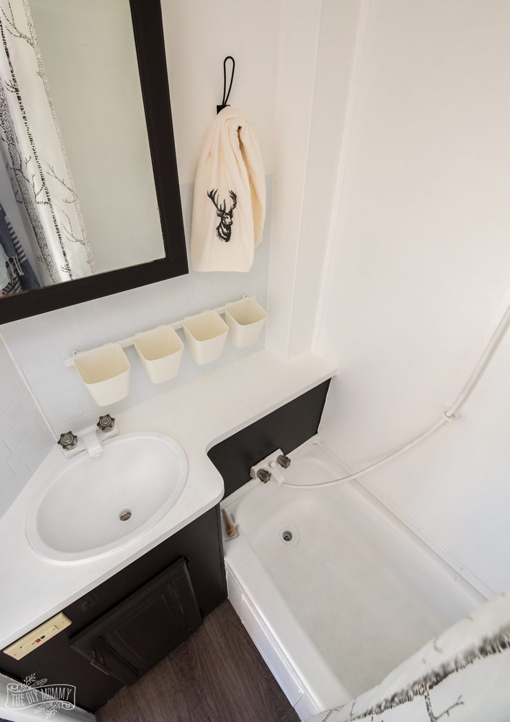Rv Bathroom Makeover On A Budget Our, Rv Shower Curtain Ideas