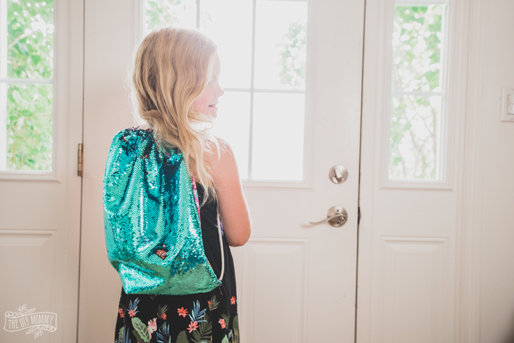 Make a Mermaid Sequin Drawstring Backpack