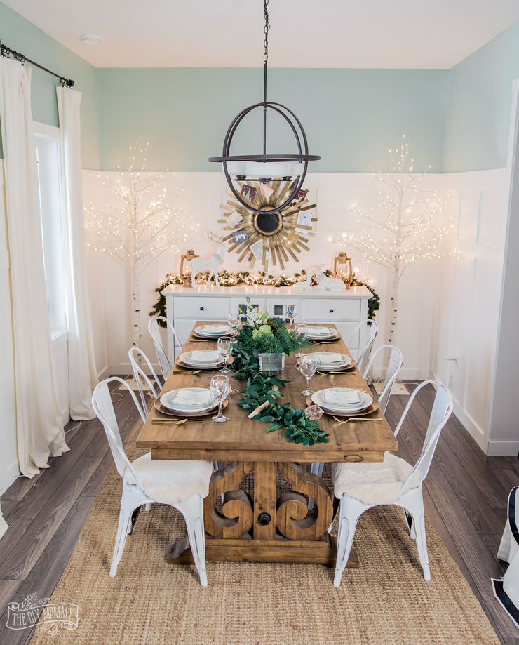 Two Neutral Rustic Glam, Glam Dining Table