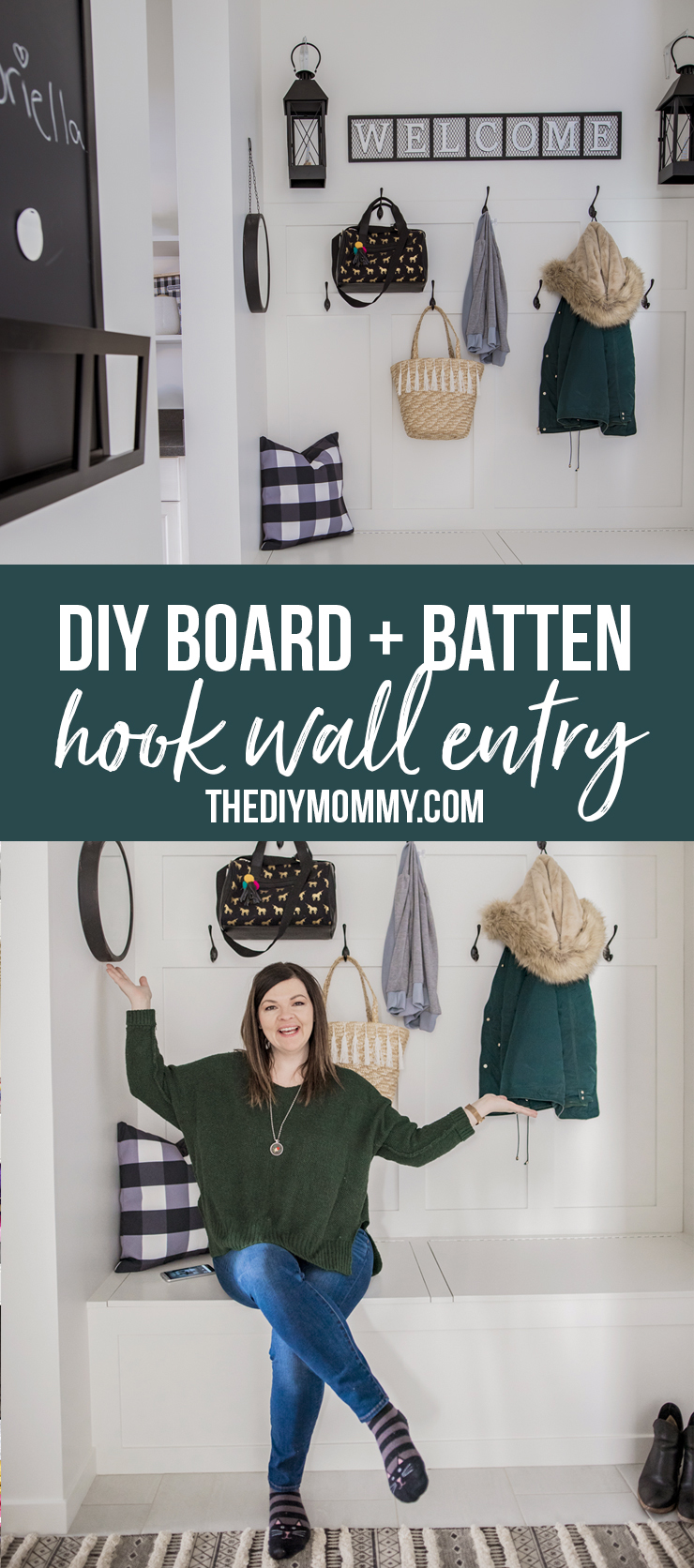 How to Build a Board and Batten Hook Wall Entry
