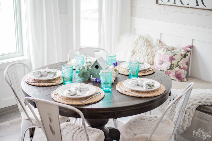 Budget Friendly Spring or Easter Tablescape Idea