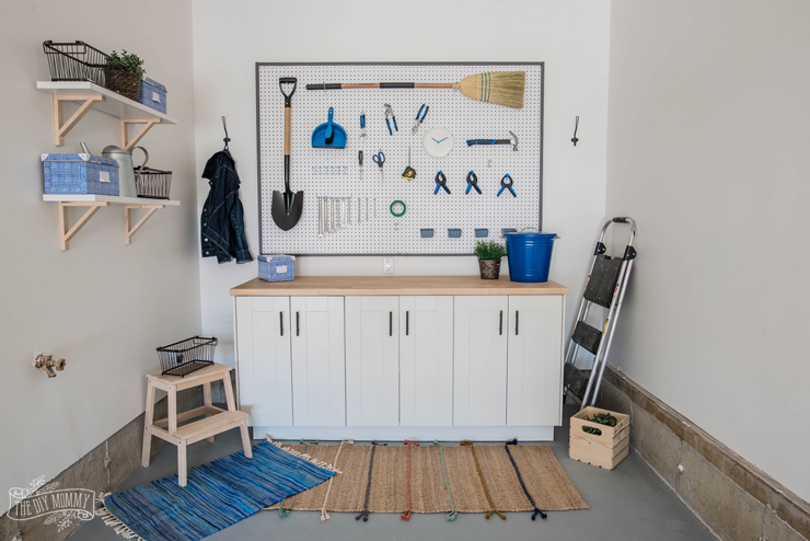 DIY Garage Storage | Build a Work Bench & Framed Pegboard Wall