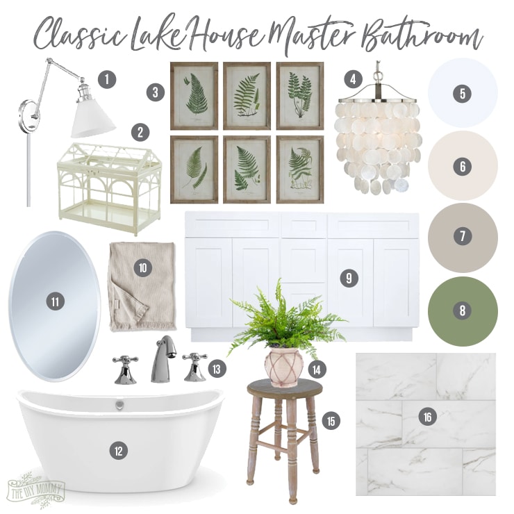 Mood Board: Classic Cottage Master Bathroom – One Room Challenge Spring 2019