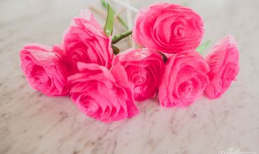 How to make Paper Roses from Dollar Store Crepe Paper Streamers