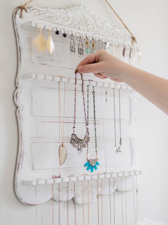 Thrift Store Vintage Spoon Rack to DIY Jewelry Organizer 9