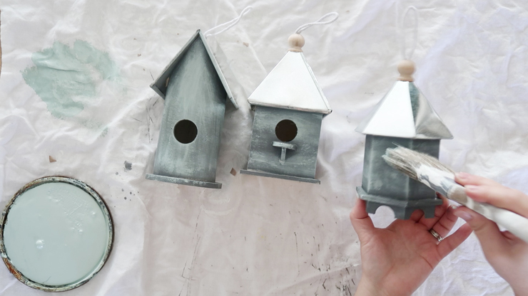 Yardwe Unfinished Wooden Birdhouses DIY Craft Hole Opening Bird House Toy with Twine Hanging Ornaments for Garden Home 