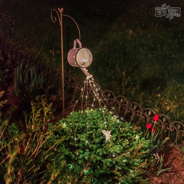 DIY Faux Enamelware Garden Light Feature