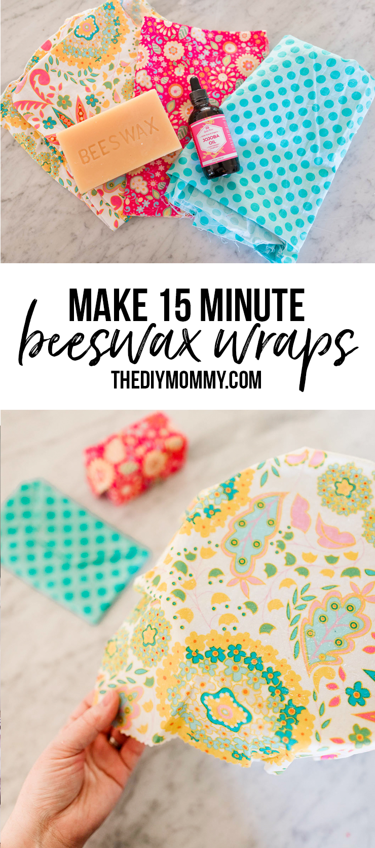Step-by-step and video tutorial on how to make beeswax wraps
