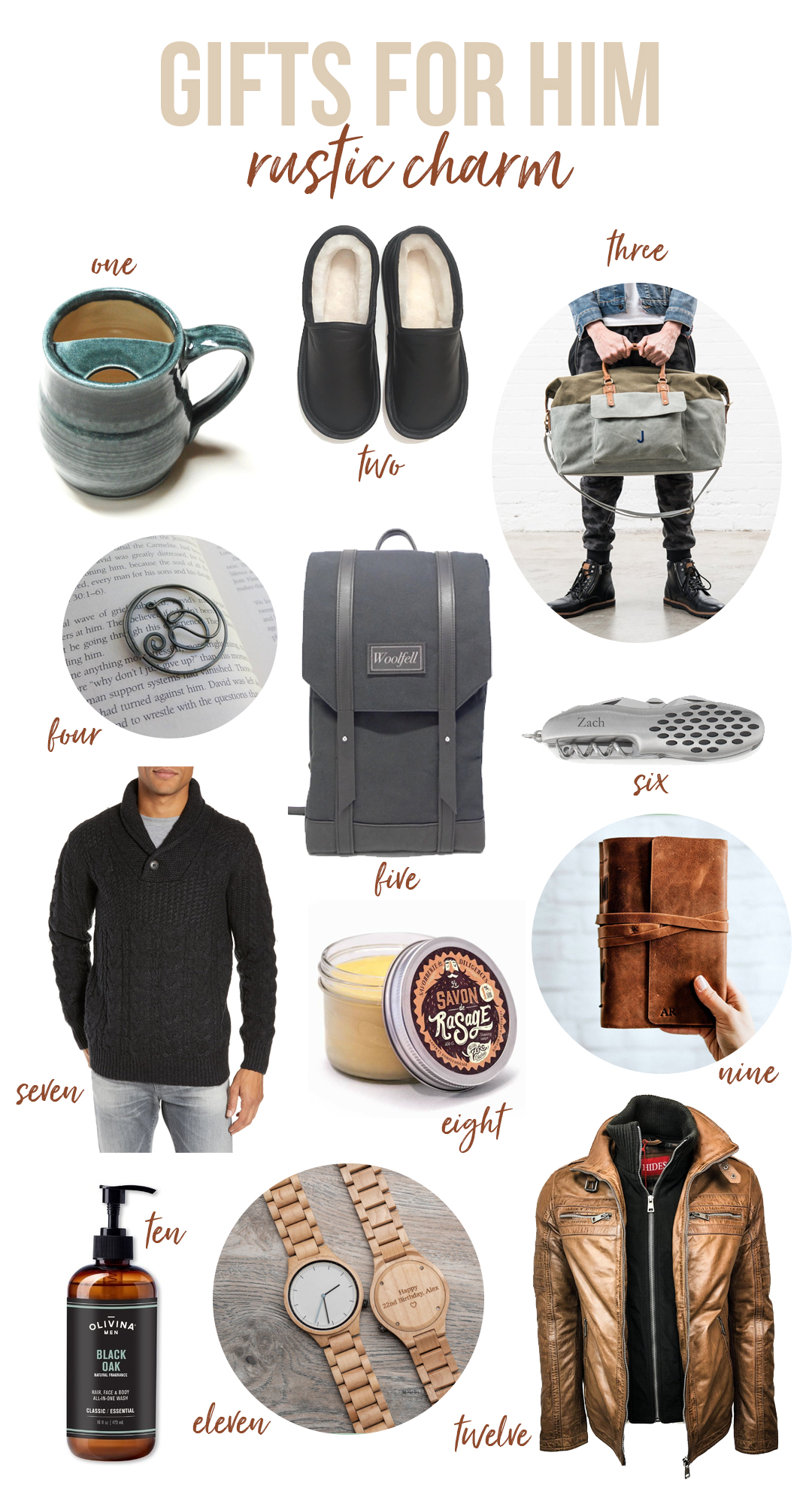 Rustic Christmas Gift Guide for Him
