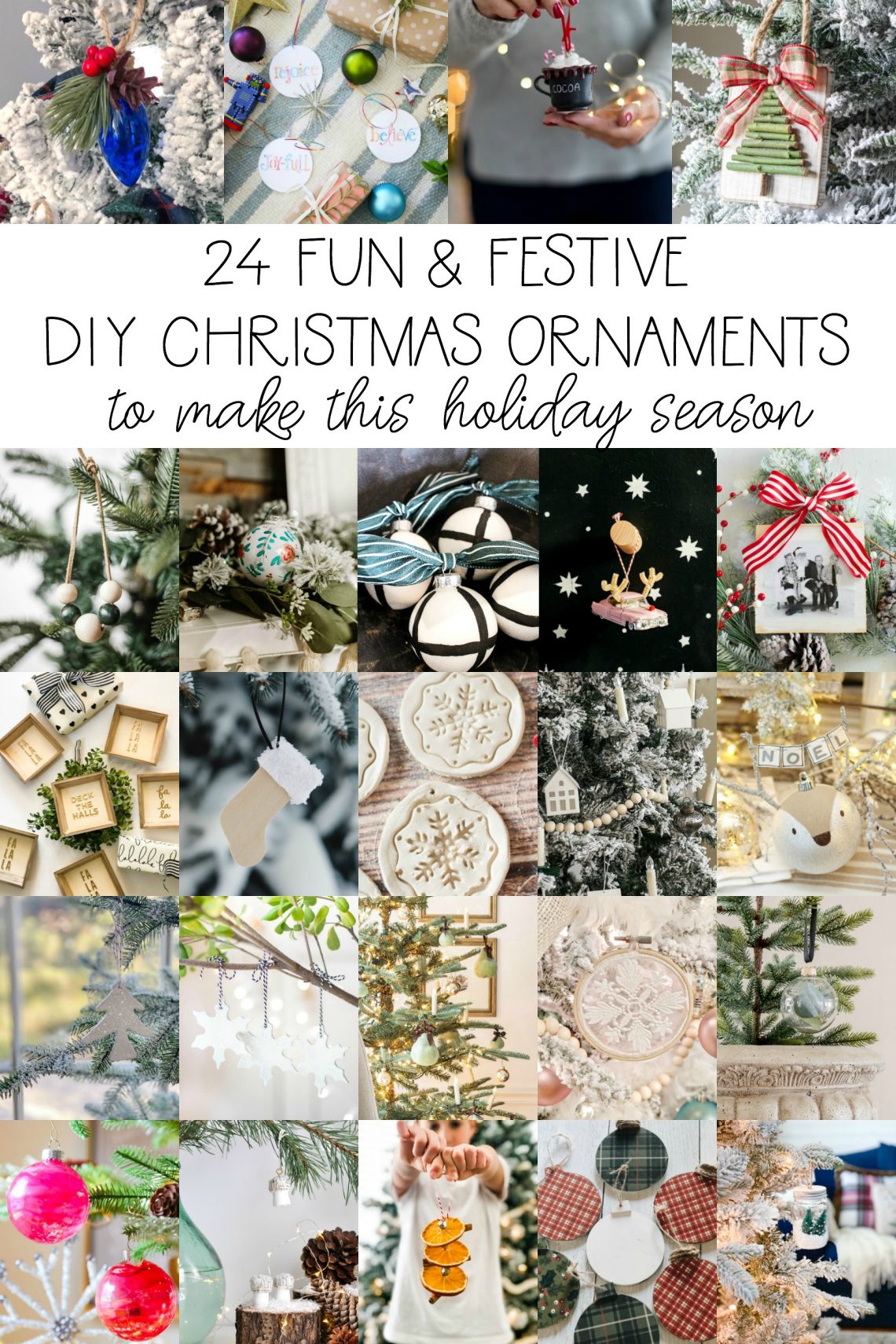 24 fun an festive DIY Christmas ornament ideas