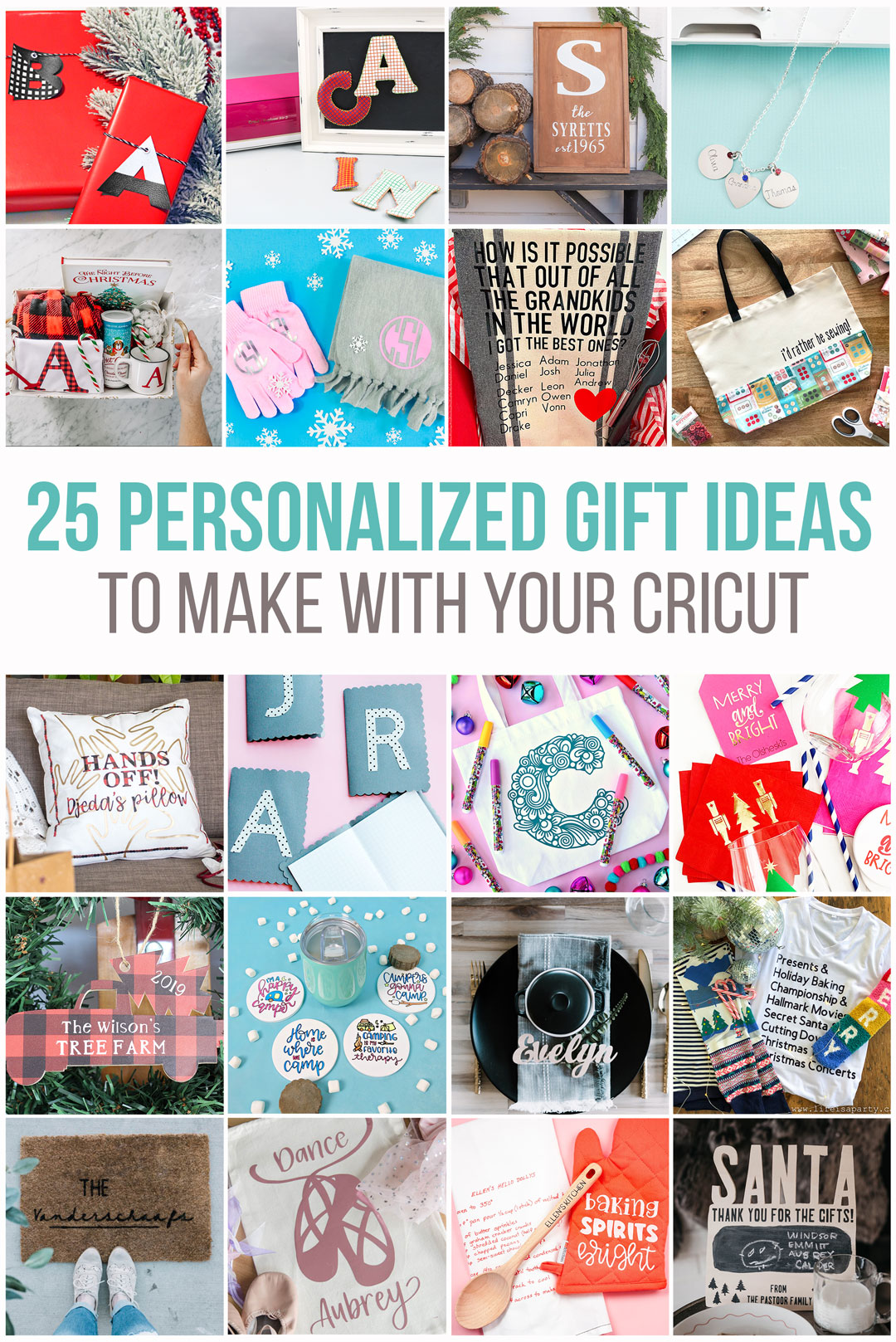 25 Personalized DIY Gift Ideas with Cricut