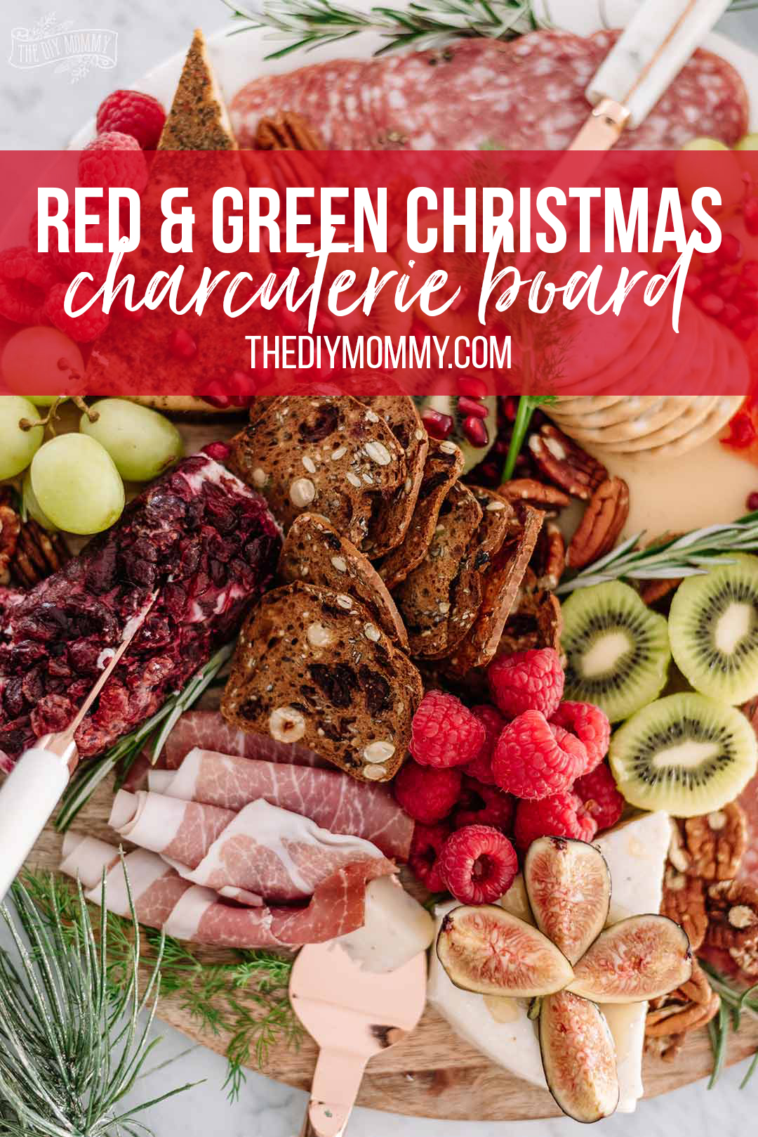 How to make an epic Christmas charcuterie cheese board in red & green