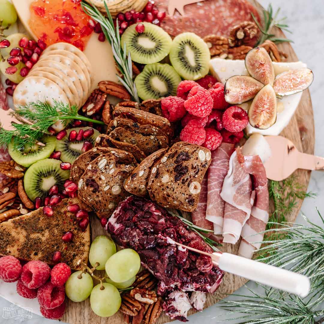 How to make an epic Christmas charcuterie cheese board in red & green