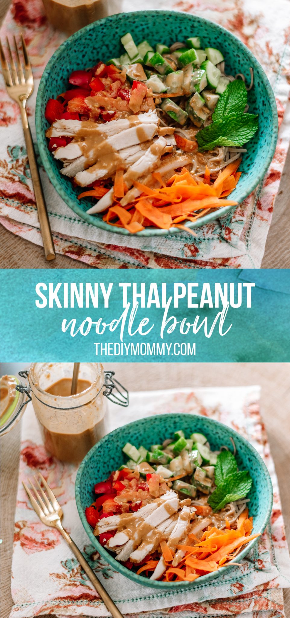 Skinny Thai Peanut Noodle Bowl WW Friendly