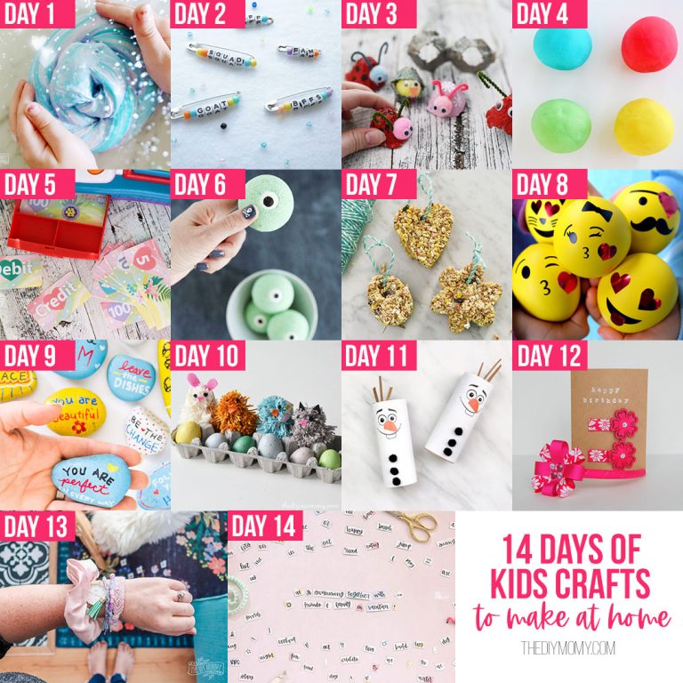 14 Days of Kids Craft Ideas to Make at Home