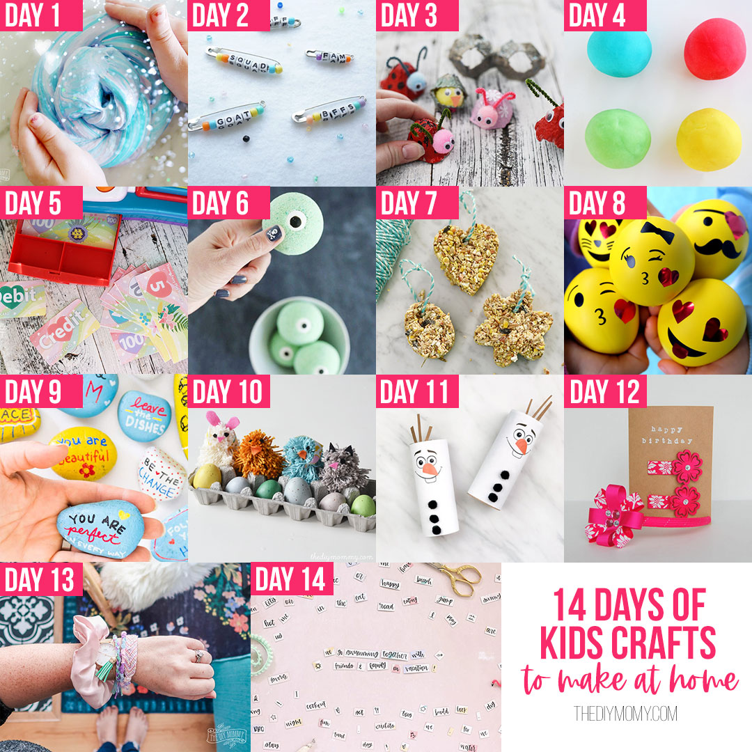 14 Days of Kids Craft Ideas to Make at Home