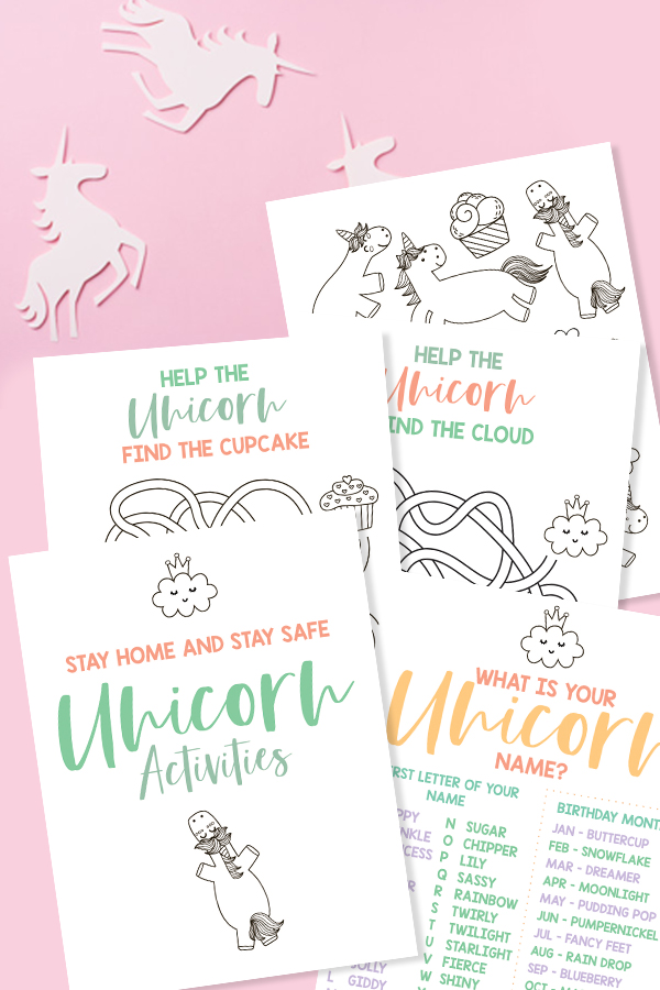 Free Unicorn Activity Pack Printable
