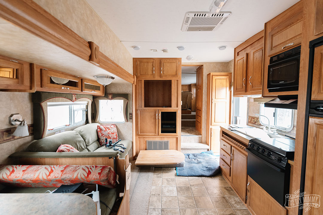 A before tour and renovation plans for Our DIY Camper 2.0. Budget friendly camper remodel ideas!