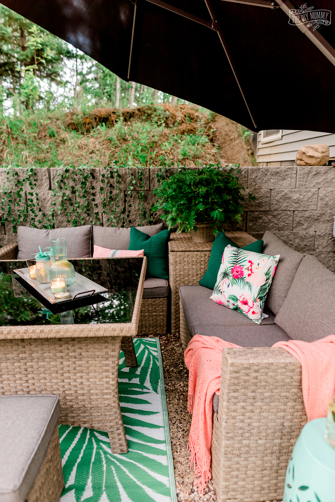 easy & inexpensive patio decorating ideas + mosquito repellent tricks