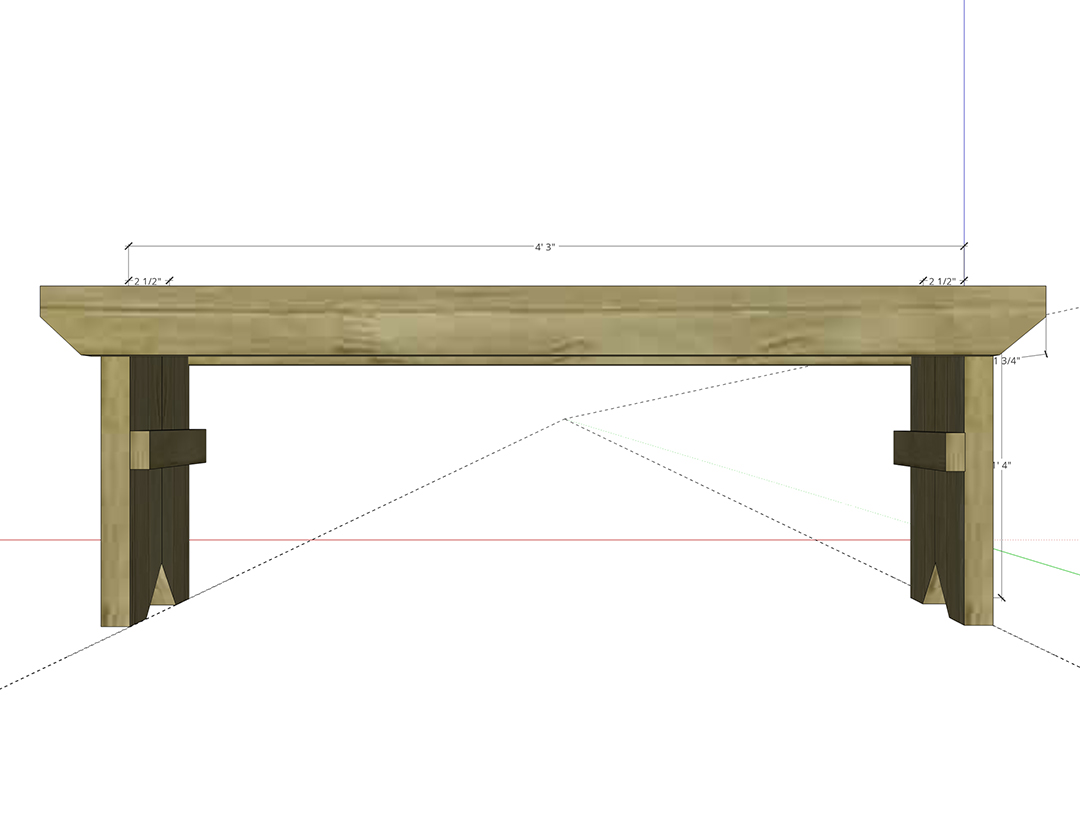 Free DIY Rustic Primitive Bench Building Plans