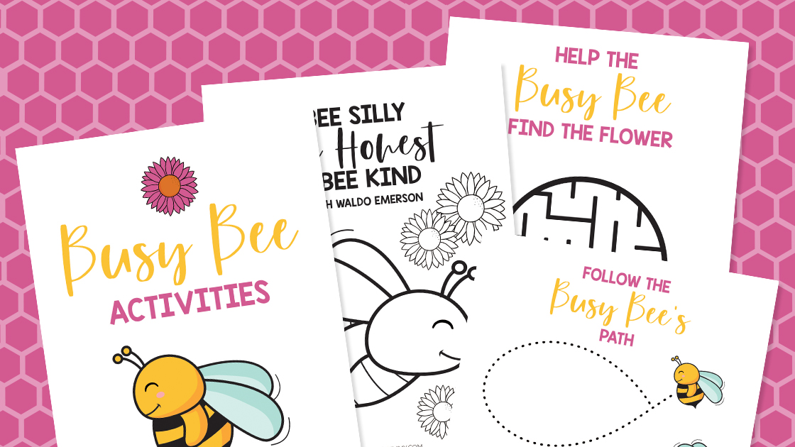 Free Busy Bee Activity Pack Printable for Kids
